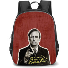 Better Call Saul Backpack StudentPack - Saul Goodman Signature Picture On Red Background