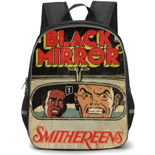Black Mirror Backpack StudentPack - Black Mirror Smithereens Season 05 Retro Comic Poster