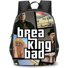 Breaking Bad Backpack StudentPack - Gustavo Fring Fan Art Poster Orange Background