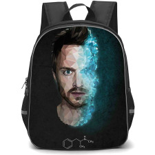 Breaking Bad Backpack StudentPack - Jesse Pinkman Scarf Pink Portrait Art