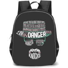 Breaking Bad Backpack StudentPack - Breaking Bad Logo With Illustrated Poster Yellow Background