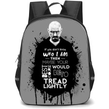 Breaking Bad Backpack StudentPack - Breaking Bad Heisenberg Crystal Meth Blue Background