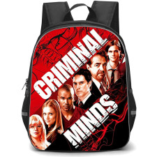 Criminal Minds Backpack School Bag StudentPack - Criminal Minds Crimson Diagonal Skull Ensemble Poster