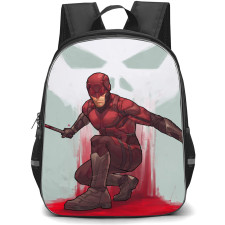 Daredevil Backpack StudentPack - Daredevil Marvel Comic SuperHero Paint