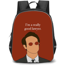 Daredevil Backpack StudentPack - Matt Murdock Minimalist Portrait I am A Really Good Lawyer Poster