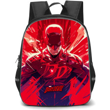 Daredevil Backpack StudentPack - Daredevil Comic Red Energy Stream on Red Background