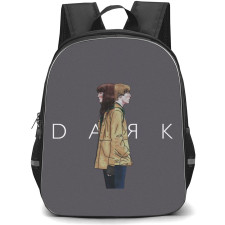 Dark Backpack StudentPack - Dark Marta And Jonas Illustration On Gray Background