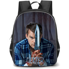 Dexter Backpack School Bag StudentPack - Dexter Holding Knife Fierce Portrait Poster