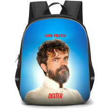 Dexter Leon Prater Backpack School Bag StudentPack - Leon Prater Portrait Series Poster In Blue Background