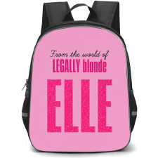 Elle Backpack School Bag StudentPack - Elle Legally Blonde Pink Typography Poster