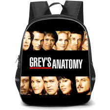 Greys Anatomy Backpack School Bag StudentPack - Greys Anatomy Season 4 Cast Portrait Line-Up On A Black Background