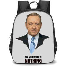 House of Cards Backpack StudentPack - Francis Underwood Lowpoly Portrait You Are Entitled To Nothing