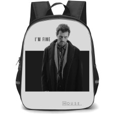 House Backpack StudentPack - Dr. Gregory House Standing Grayscale Poster