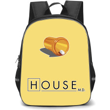House Backpack StudentPack - House Vial With Pills Illustration Art On White Background