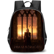 House of the Dragon S3 Backpack School Bag StudentPack - House of the Dragon S3 Queen of Dragons Epic Fantasy Poster