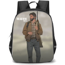 The Last of Us Backpack StudentPack - Joel Miller Carrying Rifle On Part 02 Cartoon Art
