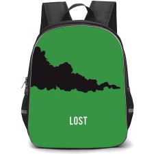 Lost Backpack StudentPack - Lost Minimalist Green And Black Art Poster
