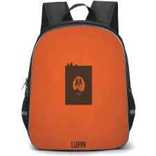 Lupin Backpack StudentPack - Lupin Minimalist Art On Orange Background