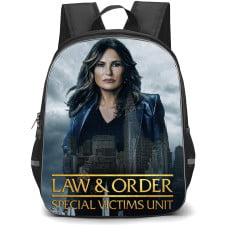 Law And Order Special Victims Unit Olivia Benson Backpack School Bag StudentPack - Olivia Benson Cityscape Portrait