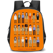 Orange Is the New Black Backpack StudentPack - Orange Is the New Black Cast Graphic On Orange Background