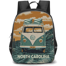 Outer Banks Backpack School Bag StudentPack - Outer Banks North Carolina Vintage Surf Van Poster