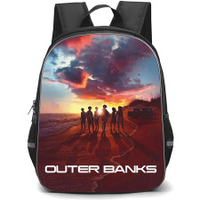 Outer Banks Backpack School Bag StudentPack - Outer Banks Pogues Sunset Beach Poster