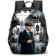 Peaky Blinders Tommy Shelby Backpack School Bag StudentPack - Tommy Shelby Smoking Portrait Comic Art Background