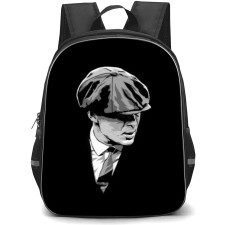 Peaky Blinders Backpack StudentPack - Tommy Shelby Grayscale Illustration Art On Black Background