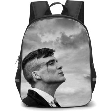 Peaky Blinders Backpack StudentPack - Tommy Shelby Quote In The Bleak Midwinter Grayscale Picture