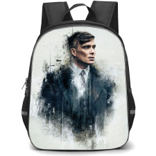 Peaky Blinders Backpack StudentPack - Tommy Shelby Side Portrait Digital Illustration Art