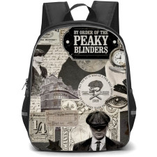 Peaky Blinders Backpack StudentPack - Peaky Blinders Vintage Style Collage Poster