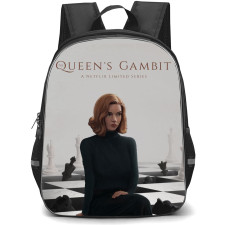 The Queens Gambit Backpack StudentPack - Beth Harmon Sitting On Chess Board Illustration Art