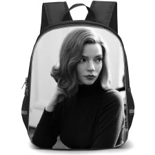 The Queens Gambit Backpack StudentPack - Beth Harmon Sitting Grayscale Portrait