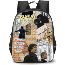 Sherlock Backpack StudentPack - Sherlock You Can Forgive Yourself Now Collage