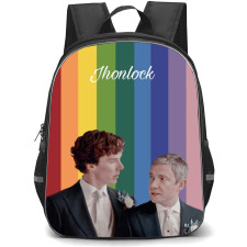 Sherlock Backpack StudentPack - Sherlock Jhonlock Rainbow Poster