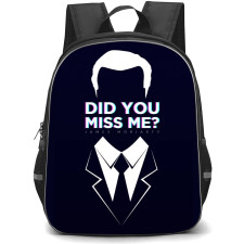 Sherlock Backpack StudentPack - Jim Moriarty Faceless Black And White Illustration Did You Miss Me