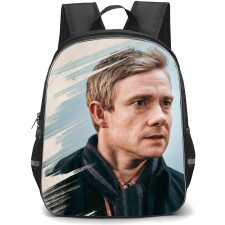 Sherlock Backpack StudentPack - John Watson Side Portrait On Graphic Art Background