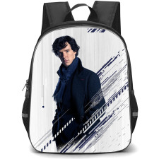 Sherlock Backpack StudentPack - Sherlock Portrait On White Graphic Art Background