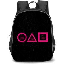 Squid Game Backpack StudentPack - Squid Game Cryptocurrency Logo On Black Background