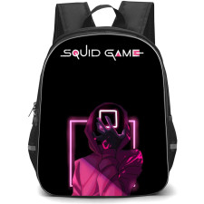 Squid Game Backpack StudentPack - Squid Game Pink Soldier With Pink Neon Light Effect