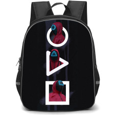 Squid Game Backpack StudentPack - Squid Game Squid Soldier On Black Background