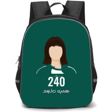Squid Game Backpack StudentPack - Ji-Yeong 240 Minimalist Avatar On Green Background