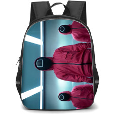 Squid Game 2 Backpack StudentPack - Squid Game2 Five Pink Soldiers Standing Horizontal