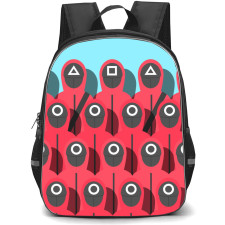 Squid Game 2 Backpack StudentPack - Squid Game 2 Red Skyblue Minimalist Art Poster