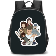 Stranger Things Backpack School Bag StudentPack - Stranger Things Characters Minimalist Stickers