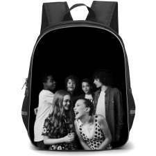 Stranger Things Backpack School Bag StudentPack - Characters Happy Grayscale Portrait Poster