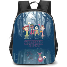 Stranger Things Backpack School Bag StudentPack - Stranger Things Group Characters in Jungle Poster