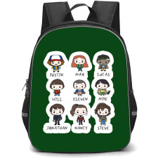 Stranger Things Backpack School Bag StudentPack - Stranger Things Kids Fan Art Chibi Sticker