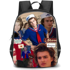 Stranger Things Steve Backpack School Bag StudentPack - Steve Harrington Wear Blue Costume Collage