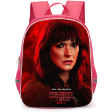 Stranger Things Backpack School Bag StudentPack - Stranger Things 5 Joyce Byers Profile Red Background